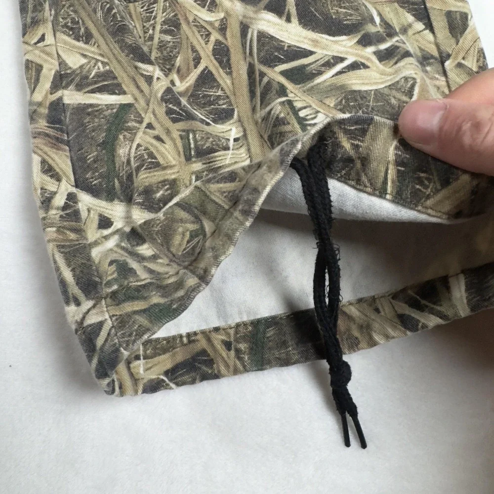 Mossy Oak Pants Mens‎ Large 30 Brown Camo Cargo Hunting Outdoor Drawstring Hem